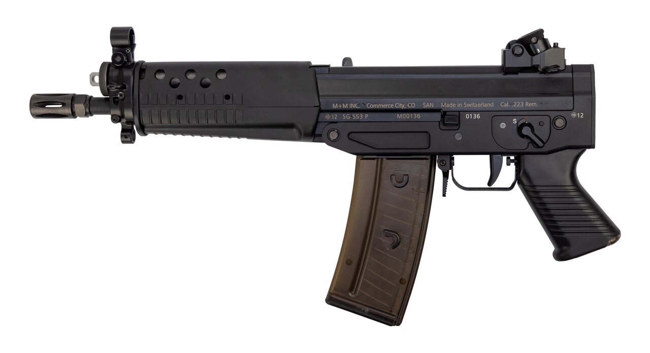 Image of SWISS ARMS SIG 553 Pistol 223/5.56, Unfired, Diopter Sights, Black, 30rd