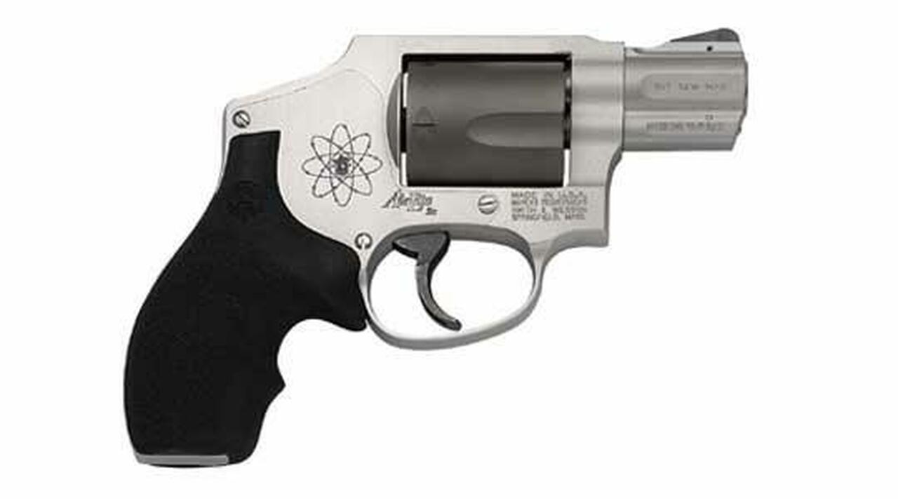 Image of Smith & Wesson 340SCPD Airlite 357Mag, 1 7/8 Inch, Black/Gray, Fixed Sights, Rubber Grips, Scandium, 5rd