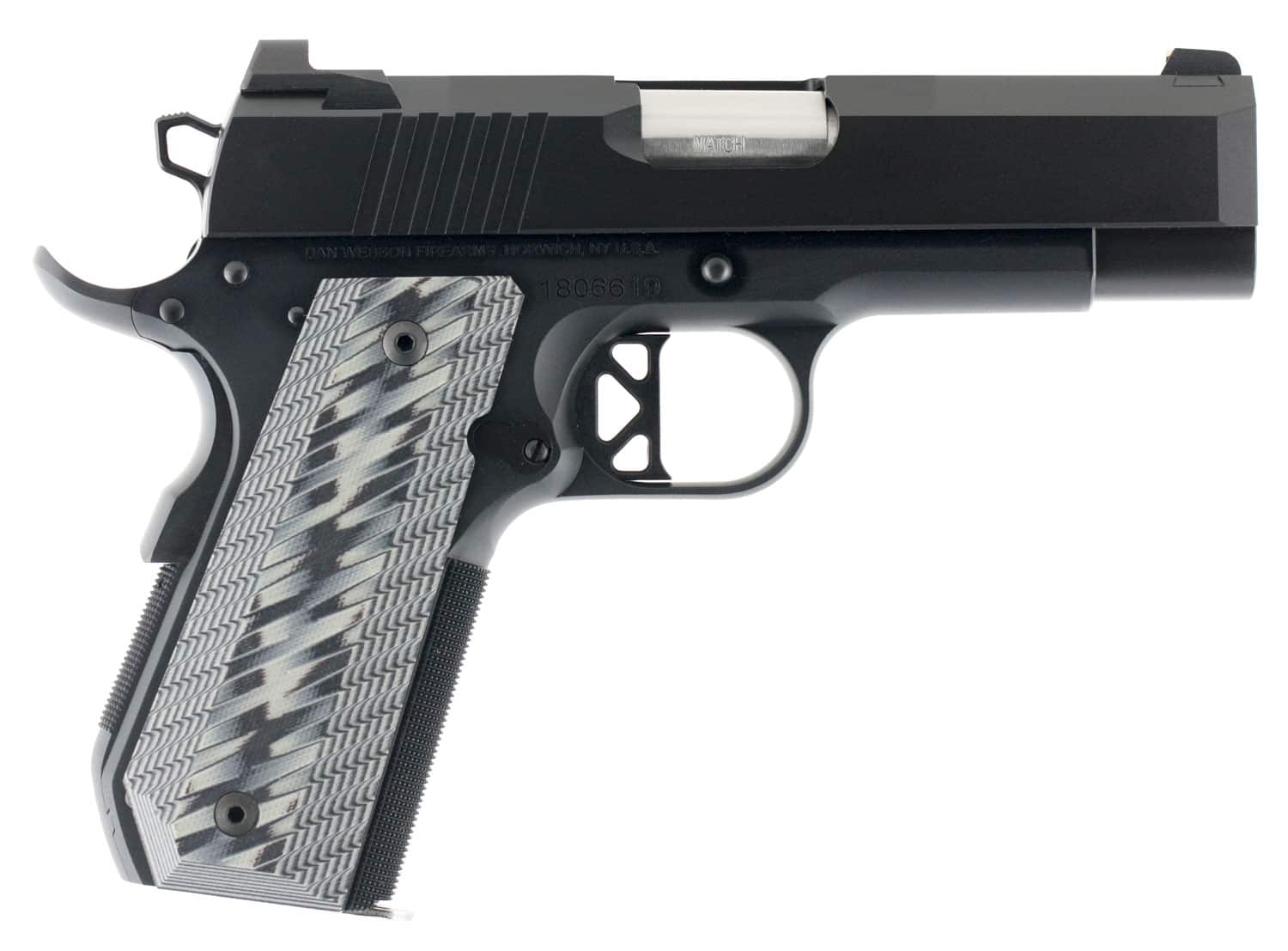 Image of Dan Wesson Enhanced Commander ECP 45 ACP 4" Barrel Bobtail G10 Grip Duty Finish 8rd Mag