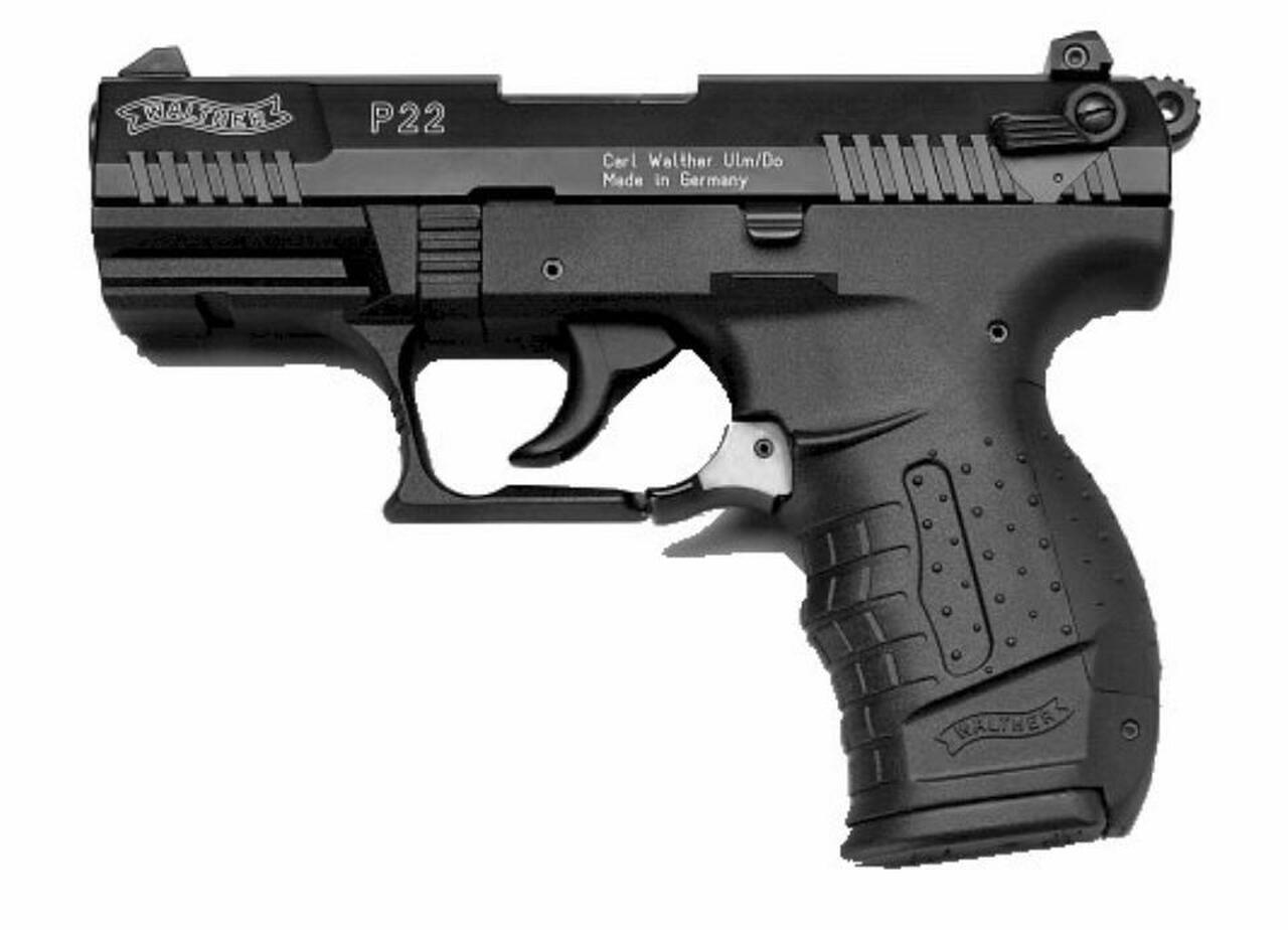 Image of Walther P22 22LR, 3.4" Barrel, Blued, 10rd Mags